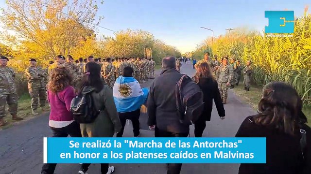 Se realizó la Marcha de las Antorchas en honor a los platenses caídos en Malvinas