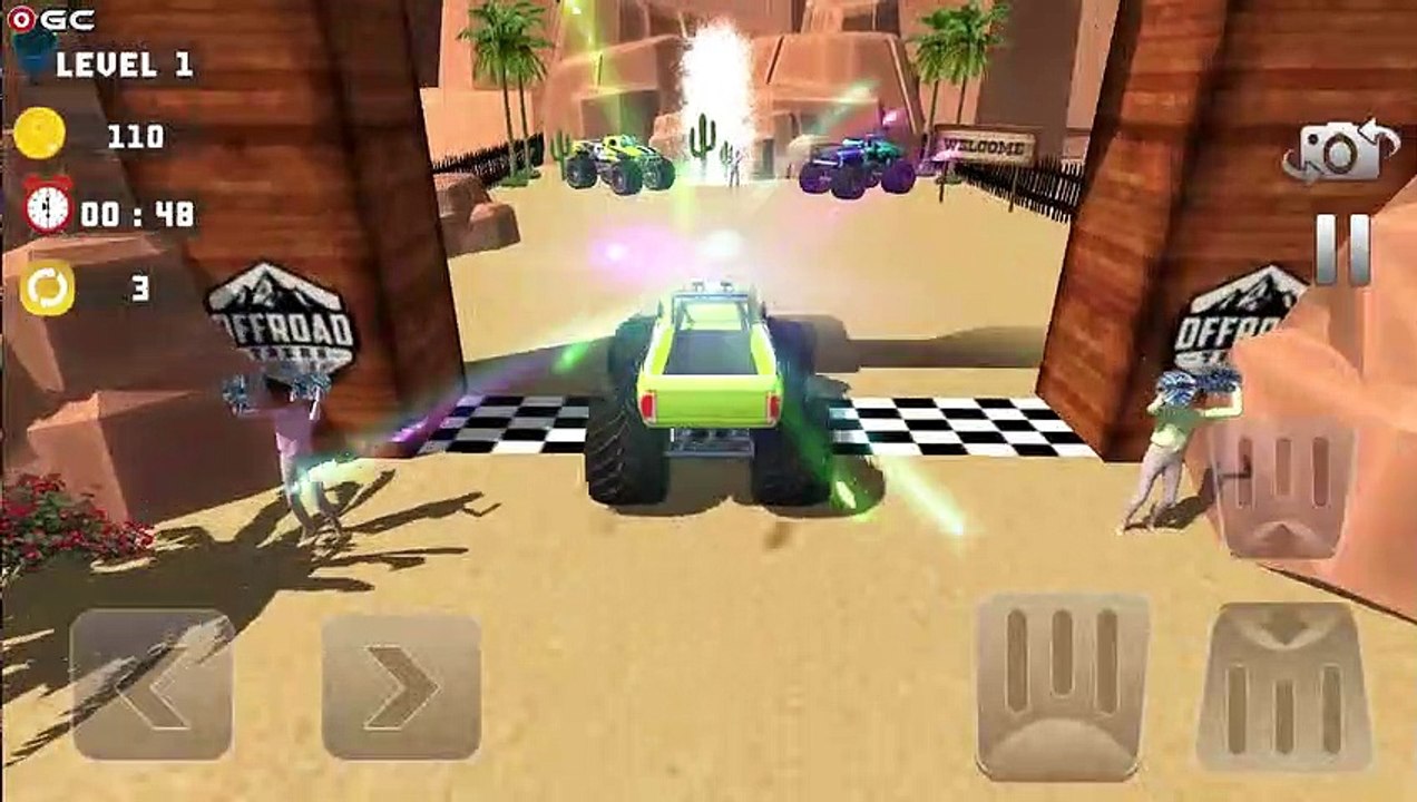 Monster Truck Hill Stunt Games / 4x4 Car Racing Truck Driver / Android GamePlay