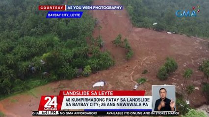 Mga magdadala ng tulong sa Abuyog, Leyte, napaatras dahil sa pagguho ng lupa | 24 Oras