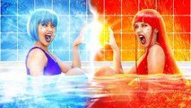 HOT VS COLD TWIN IN JAIL Pool Challenge Funny Situations In Prison By 123 GO TRENDS