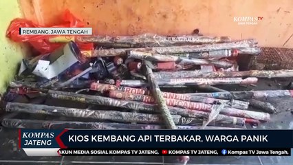 Kios Kembang Api Terbakar, Warga Panik