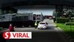 Freight train rams into car at Johor Port