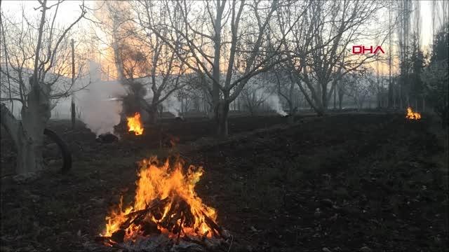 NİSAN ORTASINDA ÇİFTÇİLER ZİRAİ DON NÖBETİ TUTTU