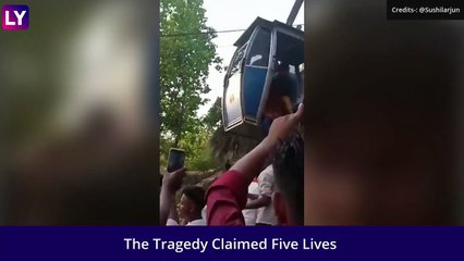 Jharkhand Ropeway Mishap: Video Of Moment Cable Car Collided Surfaces