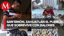 Coser balones, así se sobrevive en el municipio de Oaxaca