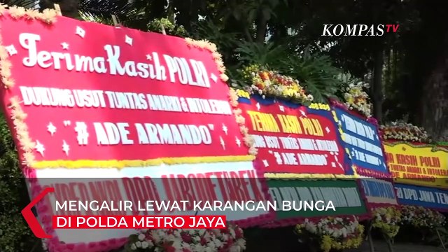Polda Metro Jaya Dapat Kiriman 11 Karangan Bunga, Dukung Pengusutan Kasus Pengeroyokan Ade Armando