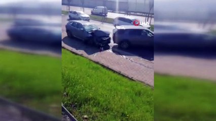 Beşiktaş'lı futbolcu trafik kazası geçirdi: O anlar anbean kamerada