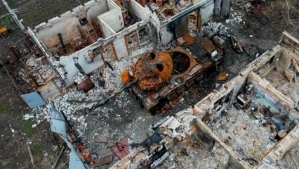 Brovary’de evlerin bahçelerine saklanan Rus tankları imha edildi