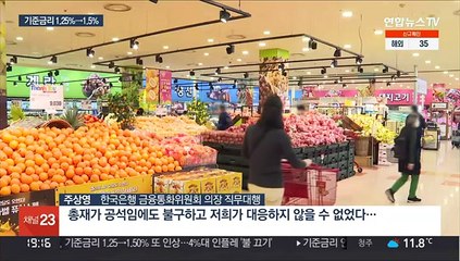 고물가에 총재없이 만장일치…기준금리 1.5%로 인상