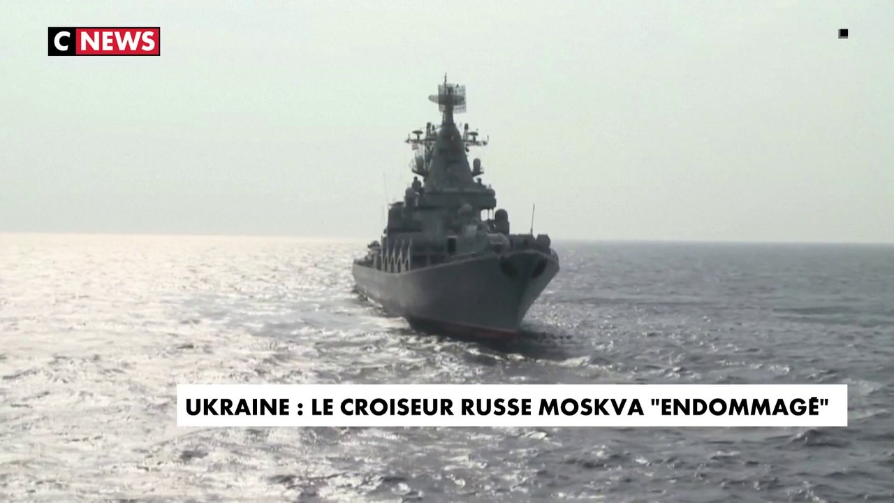 Le croiseur russe Moskva endommagé en mer Noire