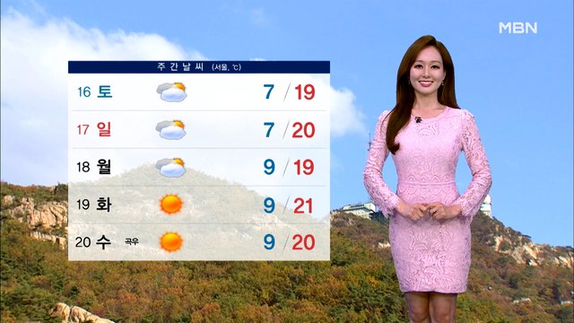 [종합뉴스 날씨]기온 쑥쑥↑,점차 평년수준 회복…중북부 내일 약한 비