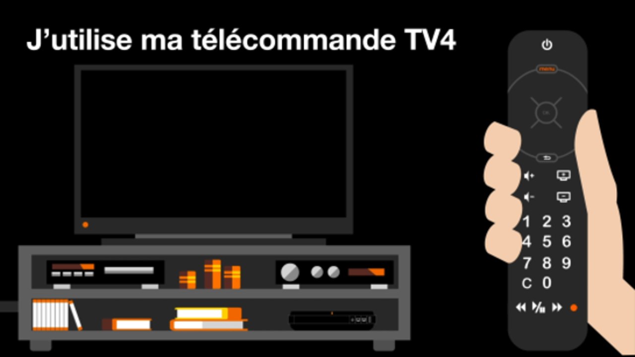 Télécommande Décodeur Orange TV 4