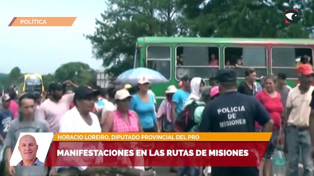 Manifestaciones en las rutas de Misiones