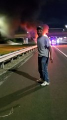 Man Pulls Possessions Out of Burning Car