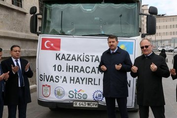 Son dakika haber | Sivas'tan Kazakistan'a 10. ihracat tırı uğurlandı