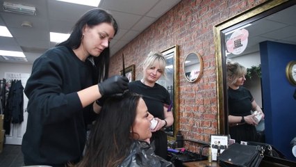 The Haus of Hair employs Ukranian refugee Inna who left behind her husband and salon