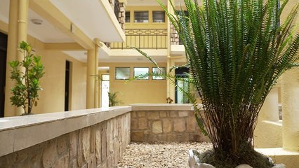 Inside the accommodation for migrants arriving in Rwanda
