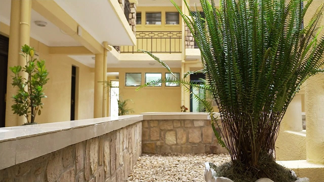 Inside the accommodation for migrants arriving in Rwanda