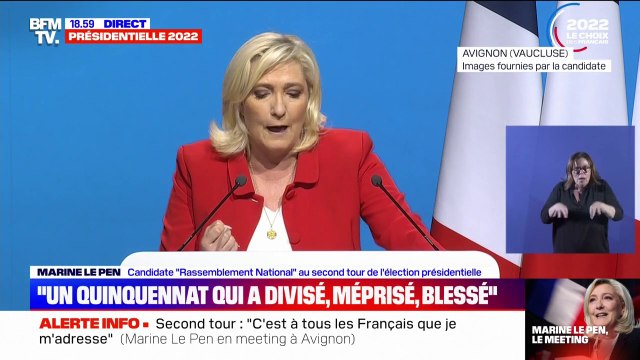 Marine Le Pen dénonce le quinquennat d'Emmanuel Macron qui a divisé, méprisé, blessé et erré