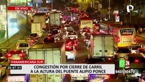 Panamericana Sur: reportan congestión vehicular por cierre de carril  y viajes de feriado largo