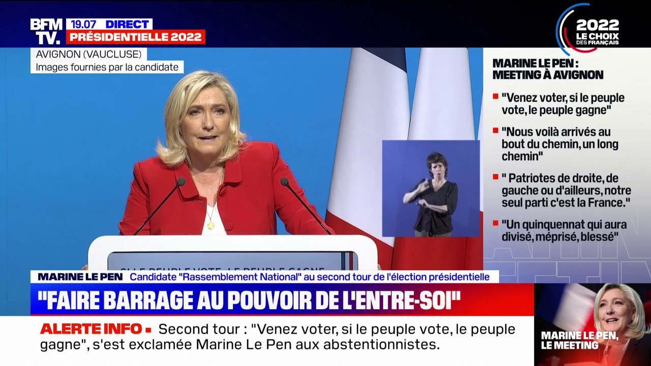 Marine Le Pen: "Il est maintenant temps de remettre la France en ordre, nous le ferons en cinq ans"