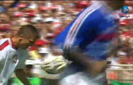 الشوط الاول مباراة فرنسا و الدنمارك 2-1 كاس العالم 1998