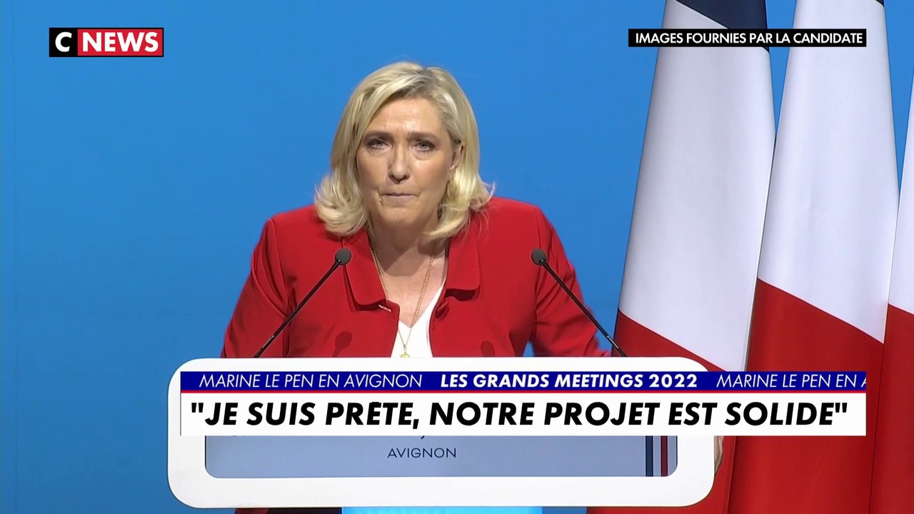 Marine Le Pen : «Se préoccuper de la vie concrète de nos compatriotes,  c'est aussi cela d'être Président de la République et sur ce point être une  femme est un atout» -
