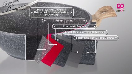 Cuisineur Prime 32cm Covered Wok with Induction Coating