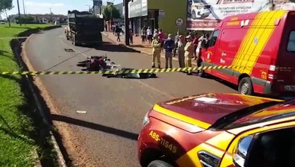 "Motorista do caminhão parou para prestar socorro ao motociclista", diz Tenente