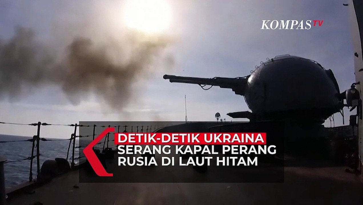 Detik-detik Rudal Ukraina Serang Kapal Perang Rusia di Laut Hitam