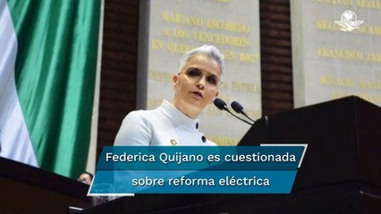 "Tienen el dedo apuntándome": diputada Federica Quijano, sobre la reforma eléctrica