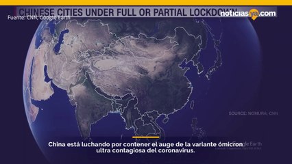 Al menos 44 ciudades chinas están bajo bloqueo total o parcial
