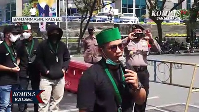 HMI Demo ke DPRD Banjarmasin, Tuntut Penyelesaian Masalah BBM Hingga Pengetatan Perda THM