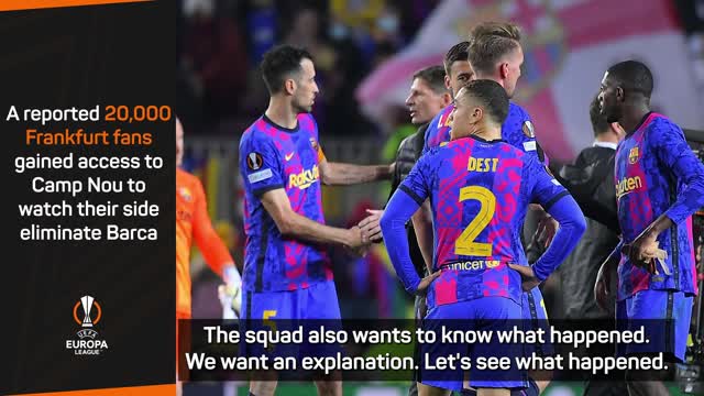 Xavi wants answers after Frankfurt fans flood Camp Nou