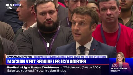 Emmanuel Macron: "Le projet de l'extrême droite est la fermeture nette du renouvelable et le démantèlement des éoliennes qui existent"