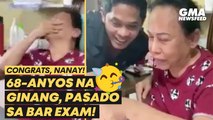 68-anyos na ginang, pasado sa bar exam! | GMA News Feed