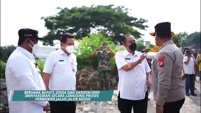 Kapolres Metro Bekasi Bersama Forkopimda Meninjau Perkembangan Perbaikan Jalan Rusak-