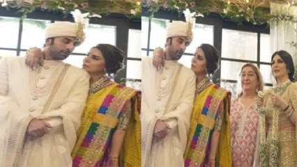 Alia Bhatt संग varmala से पहले Ranbir Kapoor के कान में ये बोली मां Neetu Kapoor | FilmiBeat