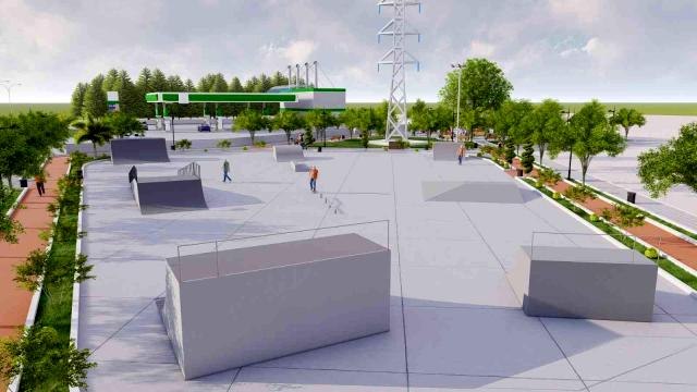 Başkan Çelik Skate Park şantiyesinde incelemelerde bulundu