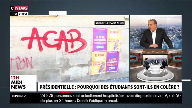 Accrochage ce matin sur CNews entre Jean-Marc Morandini et Louis Boyard, qui soutient les étudiants grévistes de La Sorbonne: C'est ridicule de vouloir donner des leçons à tout le monde - VIDEO