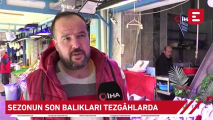 Sezonun son balıkları tezgâhlarda