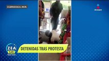 Detienen a cuatro mujeres y dos hombres tras protesta en Cuernavaca