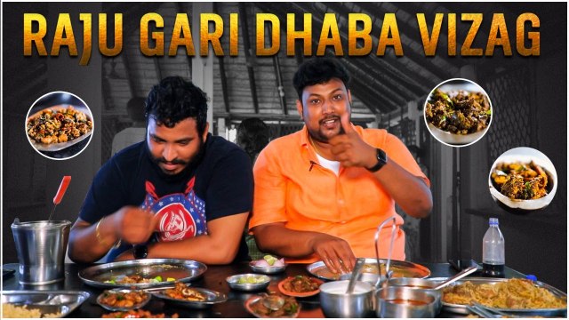 Spicy food at Raju gari Dhaba Vizag
