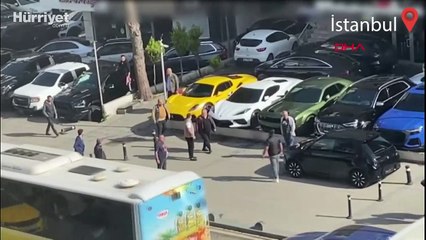 Kadıköy'de lüks araçlar arasında nakliyeciler ile galericilerin kavgası