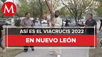 Inicia presentación de viacrucis en Nuevo León