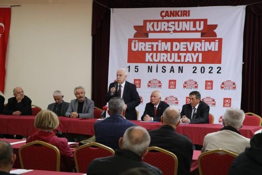 Vatan Partisi Gelen Başkanı Perinçek, Üretim Devrimi Kurultayı na katıldı