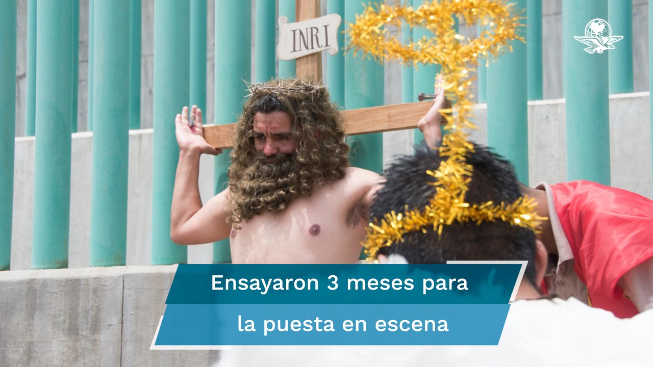 Participan 30 reos en representación de la Pasión, Muerte y Resurrección de Cristo en penal