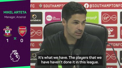 Arteta rues Arsenal's lack of Premier League experience