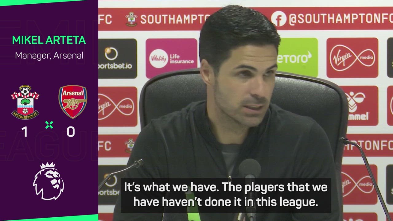 Arteta rues Arsenal's lack of Premier League experience