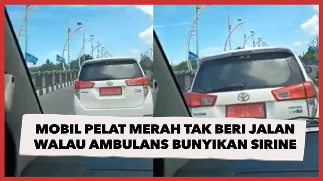 Bikin Geram! Viral Mobil Pelat Merah Tak Beri Jalan Walau Ambulans Sudah Bunyikan Sirine